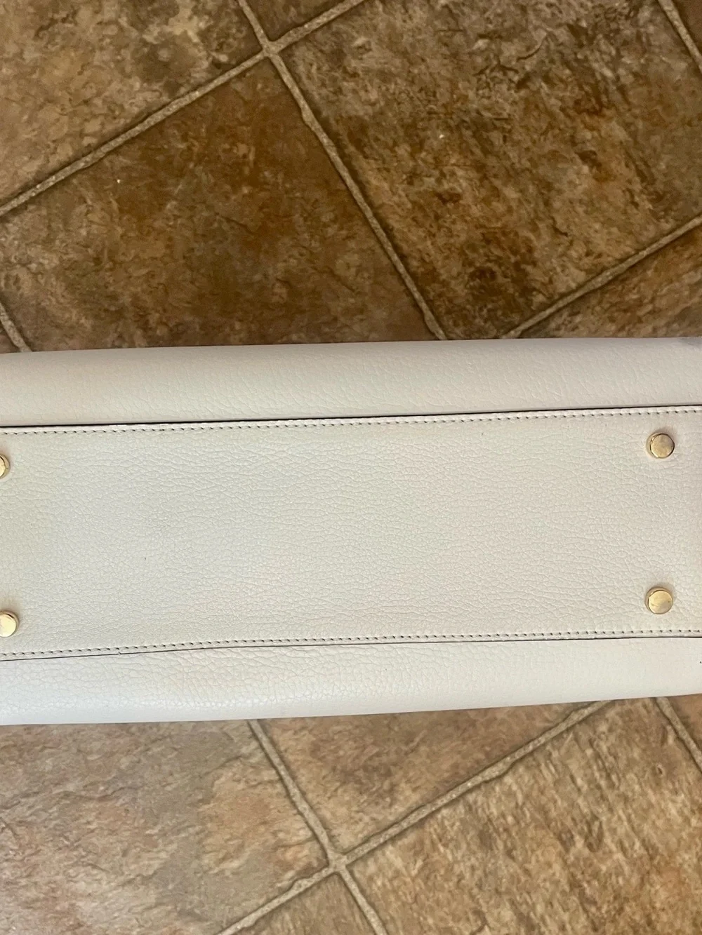 Kate Spade White Leather Faye Drive Etta Daisy Cutout Satchel Tote Bag EUC
